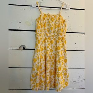 Old Navy Girls Yellow Floral Sundress XL 14-16